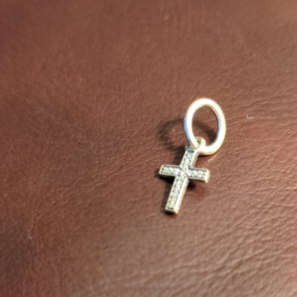 Silver Pandora Cross Charm - Picture 5 of 5